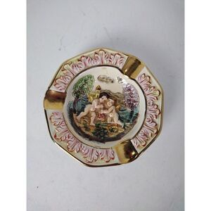 Vintage Lily Silver shop Firenza Italy Ceramic Renaissance Ashtray Numbered HTF